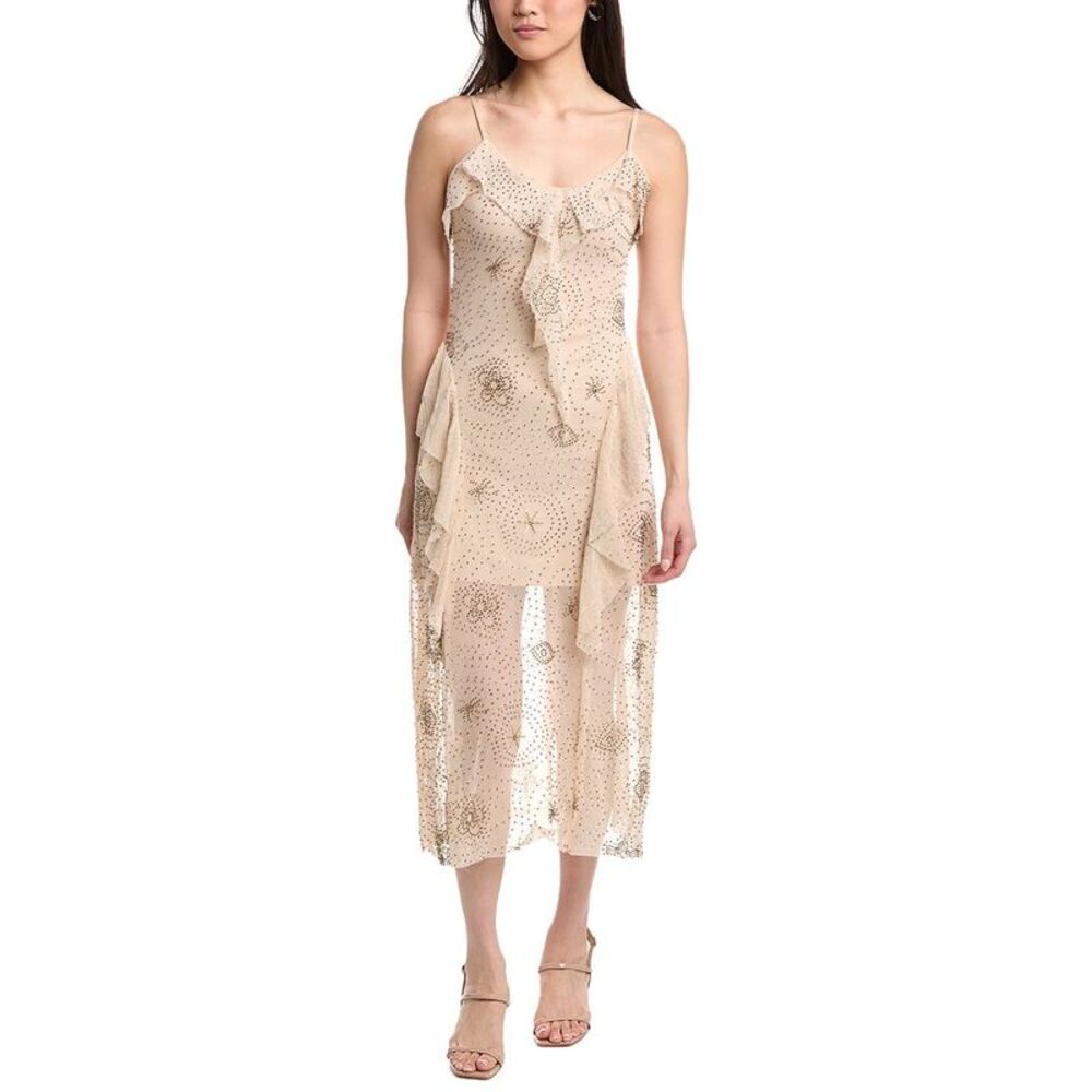 Ipponelli Womens  Sleeveless Midi Dress, Brown